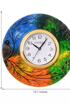 Beautiful & Colorful Senary View Wooden Handcrafted Wall Clock