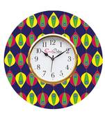 Ethnic Design Wooden Colorful Round Wall Clock