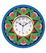 Ethnic Design Wooden Colorful Round Wall Clock