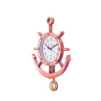 Decorative Retro Anchor Copper Pendulum Wall Clock 4