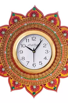 Royal and Elegant Decorative Papier-Mache Wooden Handcrafted Wall Clock