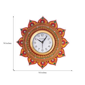 Royal and Elegant Decorative Papier-Mache Wooden Handcrafted Wall Clock 3