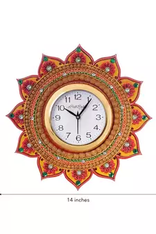 Royal and Elegant Decorative Papier-Mache Wooden Handcrafted Wall Clock