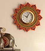 Royal and Elegant Decorative Papier-Mache Wooden Handcrafted Wall Clock