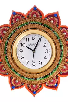 Royal and Elegant Decorative Papier-Mache Wooden Handcrafted Wall Clock