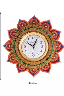 Royal and Elegant Decorative Papier-Mache Wooden Handcrafted Wall Clock