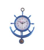 Decorative Retro Anchor Blue Pendulum Wall Clock