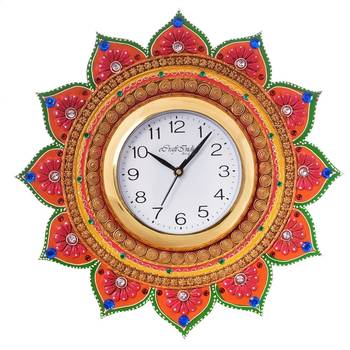 Royal and Elegant Decorative Papier-Mache Wooden Handcrafted Wall Clock 2