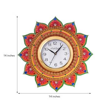 Royal and Elegant Decorative Papier-Mache Wooden Handcrafted Wall Clock 3