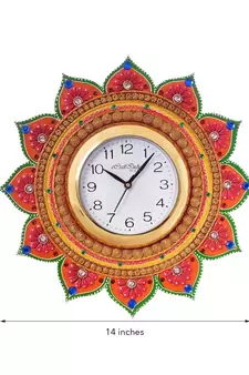 Royal and Elegant Decorative Papier-Mache Wooden Handcrafted Wall Clock