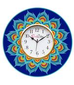 Ethnic Design Wooden Colorful Round Wall Clock