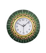 Decorative Handcrafted Orange Wooden Wall Clock