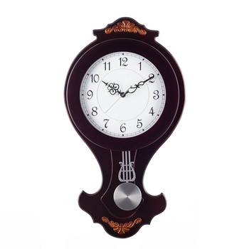 Decorative Analog Black Round Pendulum Wall clock 1