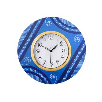 Decorative Handcrafted Orange Wooden Wall Clock 1