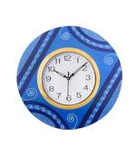 Decorative Handcrafted Orange Wooden Wall Clock