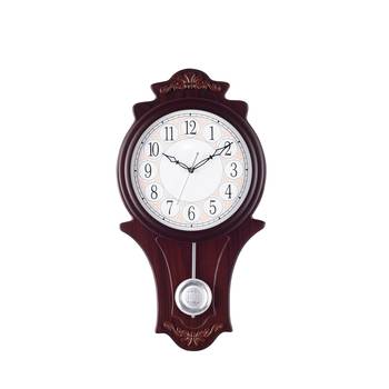 Decorative Analog Brown Round Pendulum Wall clock 1