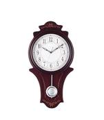 Decorative Analog Brown Round Pendulum Wall clock