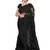 Black Embroidered Net Saree With Blouse