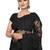 Black Embroidered Net Saree With Blouse