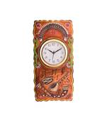 Musical Instruments Embossed Coloful Wooden Handcrafted Wooden Wall Clock (H - 19Inch)