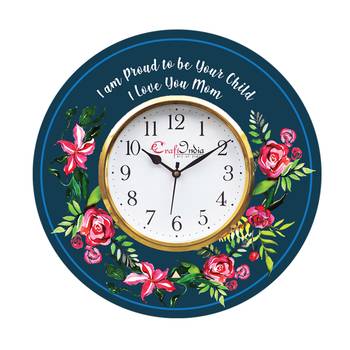 Special Thanks to Mother Theme Wooden Colorful Round Wall Clock 1