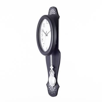 Decorative Analog Black Oval Pendulum Wall clock 3