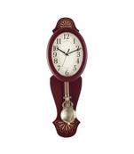 Decorative Analog Brown Oval Pendulum Wall clock