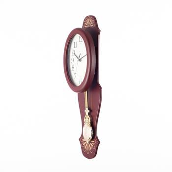 Decorative Analog Brown Oval Pendulum Wall clock 3