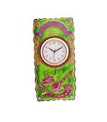 Musical Instruments Embossed Coloful Wooden Handcrafted Wooden Wall Clock (H - 19Inch)