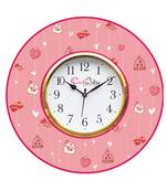 Valentine Love Gift and Heart Theme Wooden Colorful Round Wall Clock