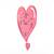 Decorative Analog Pink Heart Pendulum Wall clock