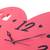 Decorative Analog Pink Heart Pendulum Wall clock
