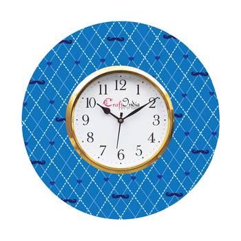 Moustache and Love Theme Wooden Colorful Round Wall Clock 1