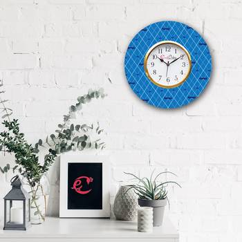 Moustache and Love Theme Wooden Colorful Round Wall Clock 2