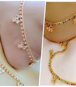 Multicolor Diamond Anklets