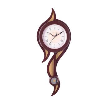 Decorative Analog Brown Round Pendulum Wall clock 1
