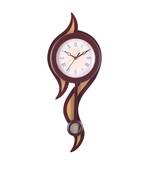 Decorative Analog Brown Round Pendulum Wall clock