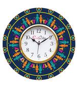 Ethnic Design Wooden Colorful Round Wall Clock