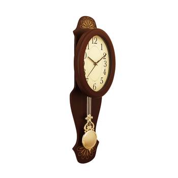 Cola Brown vertical wooden analog wall clock(21 cm x 7 cm) 4