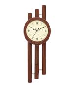 Rosewood vertical wooden analog wall clock(58 cm x 19.5 cm)