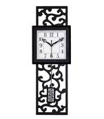 Black vertical wooden analog wall clock(53 cm x 17.8 cm)
