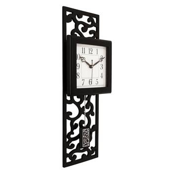 Black vertical wooden analog wall clock(53 cm x 17.8 cm) 4