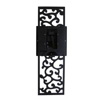 Black vertical wooden analog wall clock(53 cm x 17.8 cm) 5