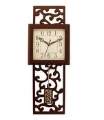 Cola Brown vertical wooden analog wall clock(53 cm x 17.8 cm)