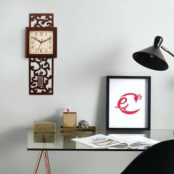 Cola Brown vertical wooden analog wall clock(53 cm x 17.8 cm) 2