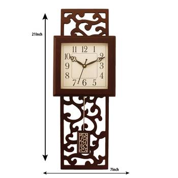 Cola Brown vertical wooden analog wall clock(53 cm x 17.8 cm) 3
