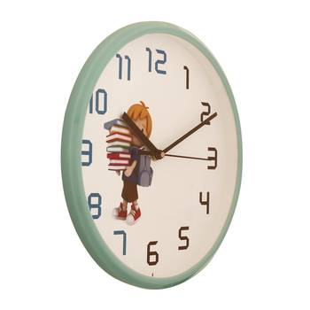 Round Kid's Collection Plastic Quartz analog wall clock (Sky Blue 25 x 25 cm) 4