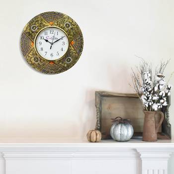 Handcrafted Antique Design Papier-Mache Wooden Wall Clock 2