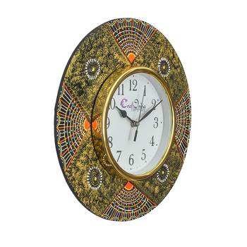 Handcrafted Antique Design Papier-Mache Wooden Wall Clock 4