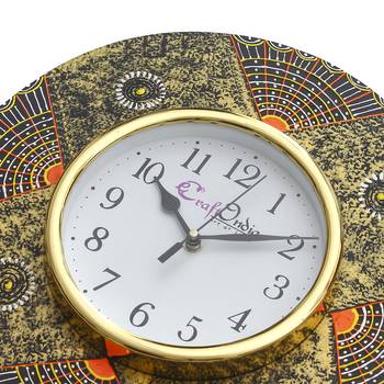 Handcrafted Antique Design Papier-Mache Wooden Wall Clock 5